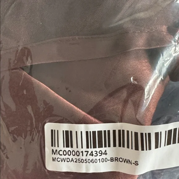 Elegant One-Shoulder Brown Dress S MC3 - Picture 6 of 6